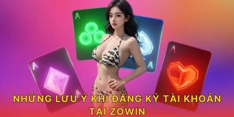 Những lưu ý khi đăng ký tài khoản tại ZOWIN