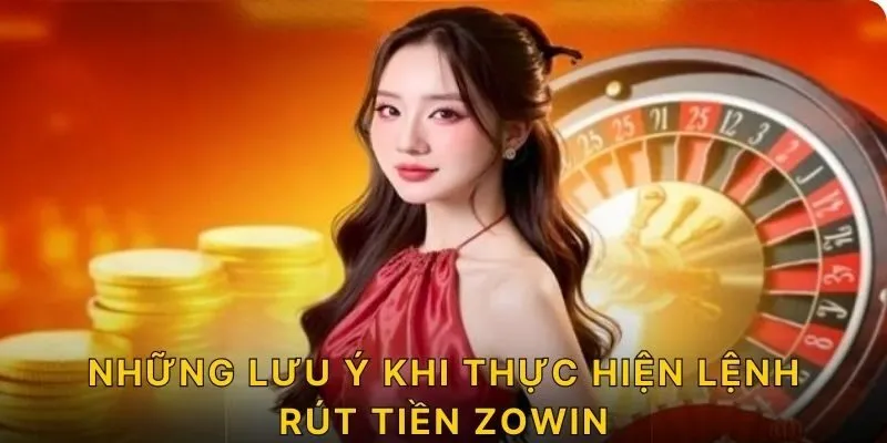 Những lưu ý khi thực hiện lệnh rút tiền ZOWIN!